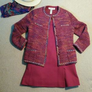 3/$30 Closing - Classic French Chanel Style Suit w Boucle Jacket